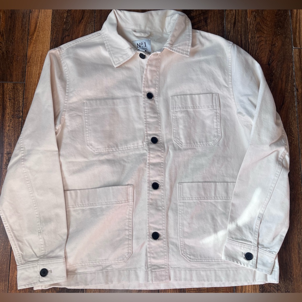 H&M Men's Light Cream Shirt Jacket